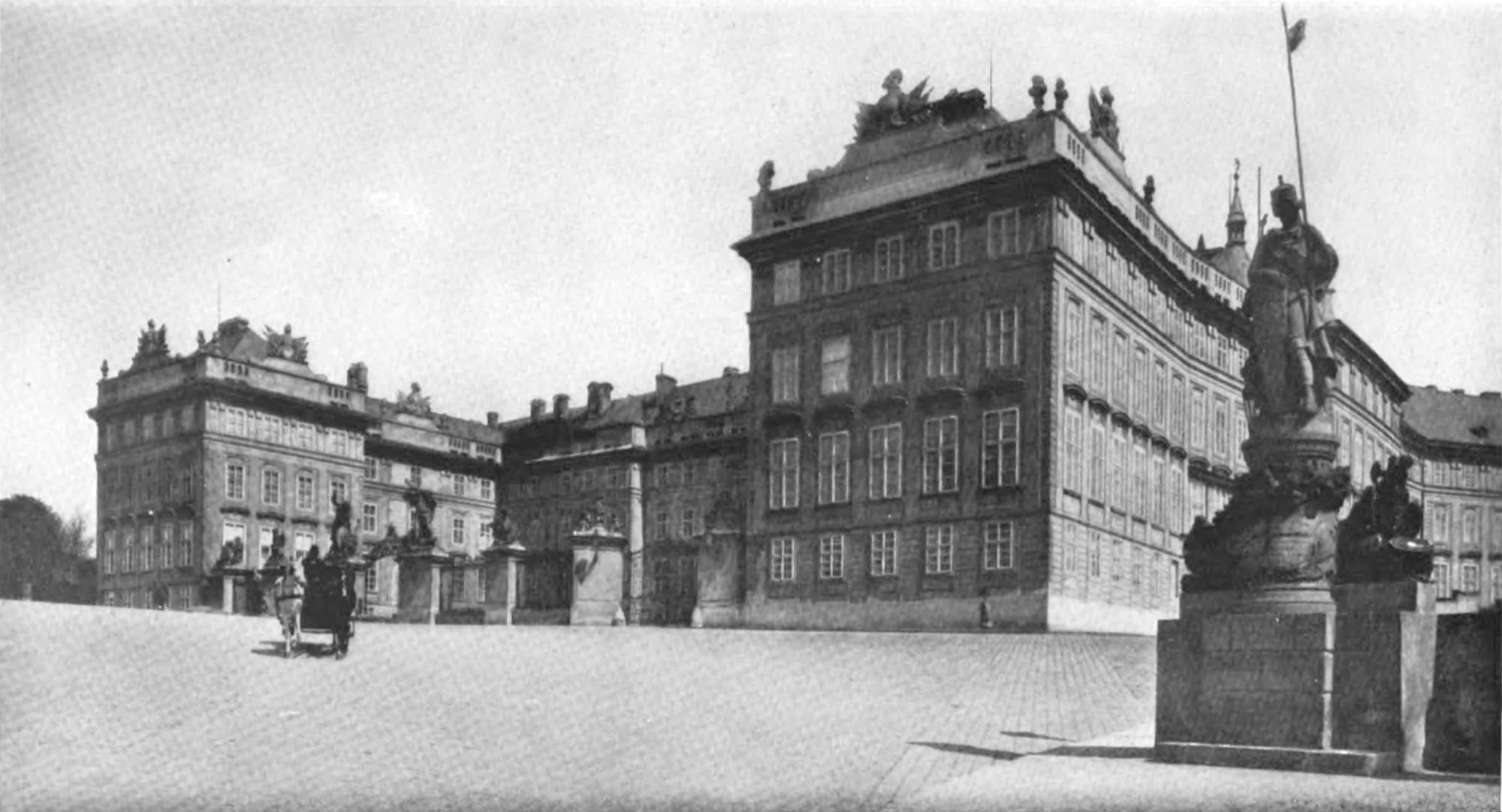 Prague Castle and the Hradčany quarter photographed in 1917